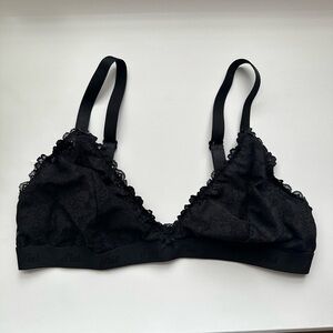 PINK Victoria's Secret Black Lace Bralette Large
